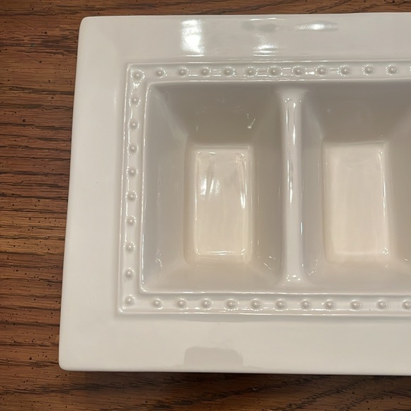 Nora Fleming Pearl Dot Divided Stoneware Dish - Picture 2 of 16